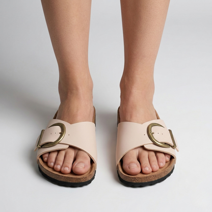 Sandali donna con fibbia regolabile ciabatte estive comfort suola anatomica