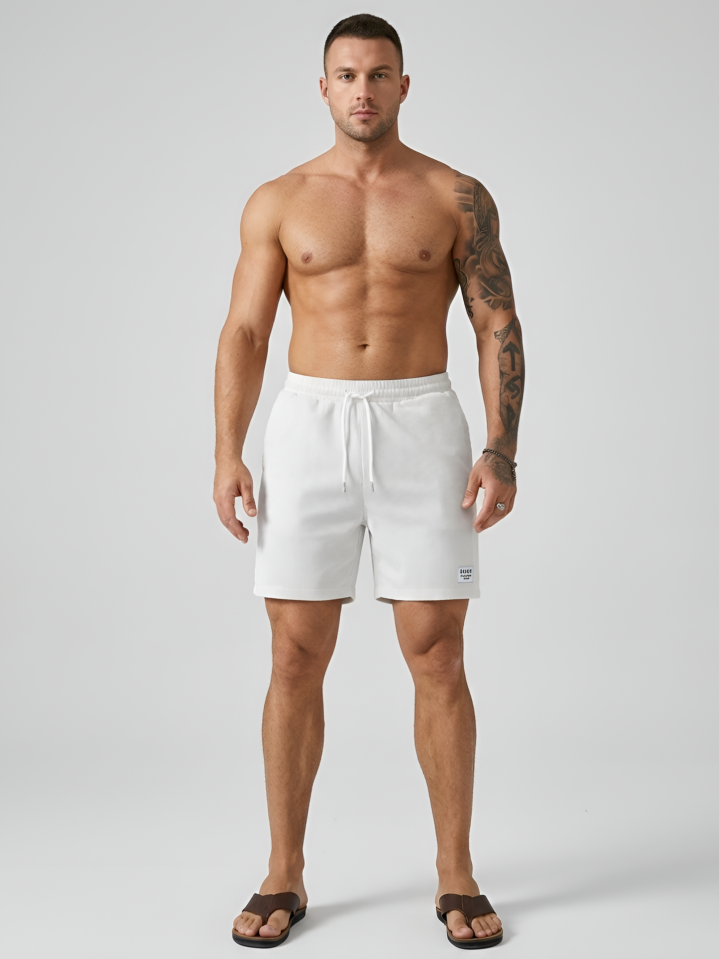 Pantaloncini sportivi uomo con coulisse elasticizzata e tasche casual palestra