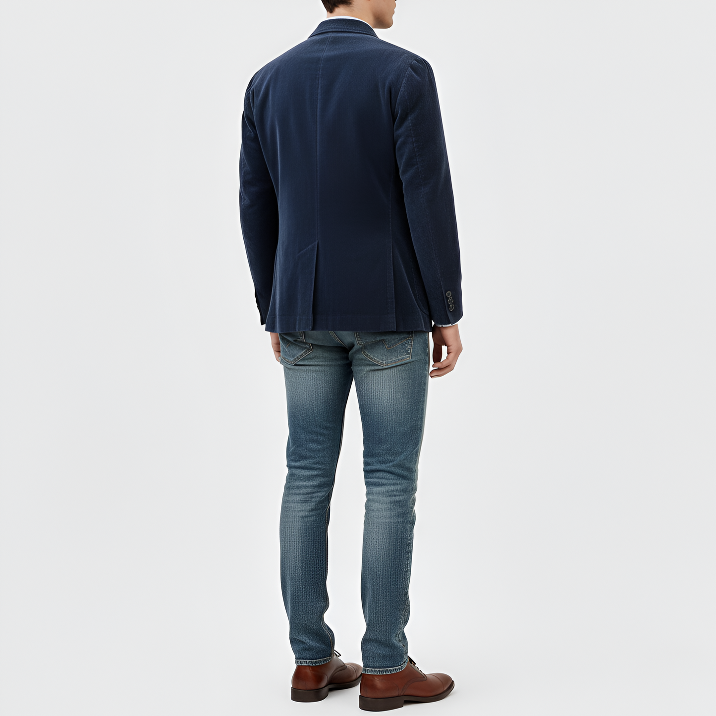 Giacca blazer uomo in velluto a coste cotone stile casual elegante