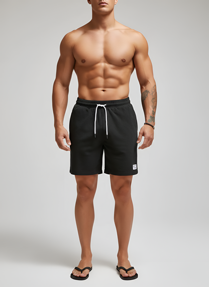 Men’s Corduroy Drawstring Shorts with Pockets Casual Fit