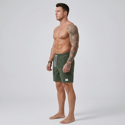 Pantaloncini sportivi uomo con coulisse elasticizzata e tasche casual palestra