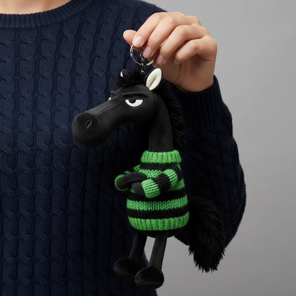 Sarah™ - Cheval effronté - Noir et vert Porte-clés