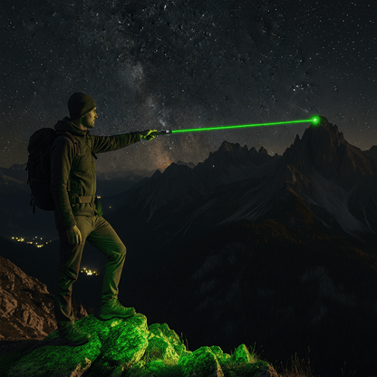 Laserpen 10000m Bereik USB Oplaadbaar Metaal Instelbare Focus Rood Groen | Restfield
