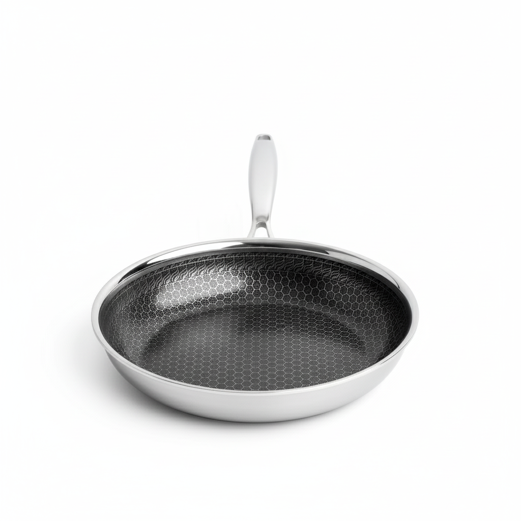 Culminar Hybride Koekenpan 24cm – PFAS-vrij, RVS & Antiaanbak | Geschikt voor alle warmtebronnen, inclusief inductie