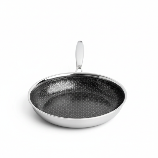 Culminar Hybride Koekenpan 24cm – PFAS-vrij, RVS & Antiaanbak | Geschikt voor alle warmtebronnen, inclusief inductie