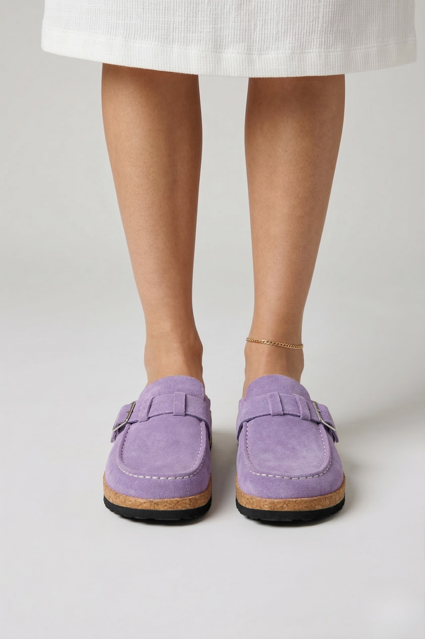 Dame Slip-On Loafers med Spænde Komfort Sko Casual Mule Loafers til Hverdag