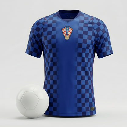 Men’s Croatia Football Shirt Away World Cup Style Breathable Quick Dry Stadium Inspired Fan Jersey