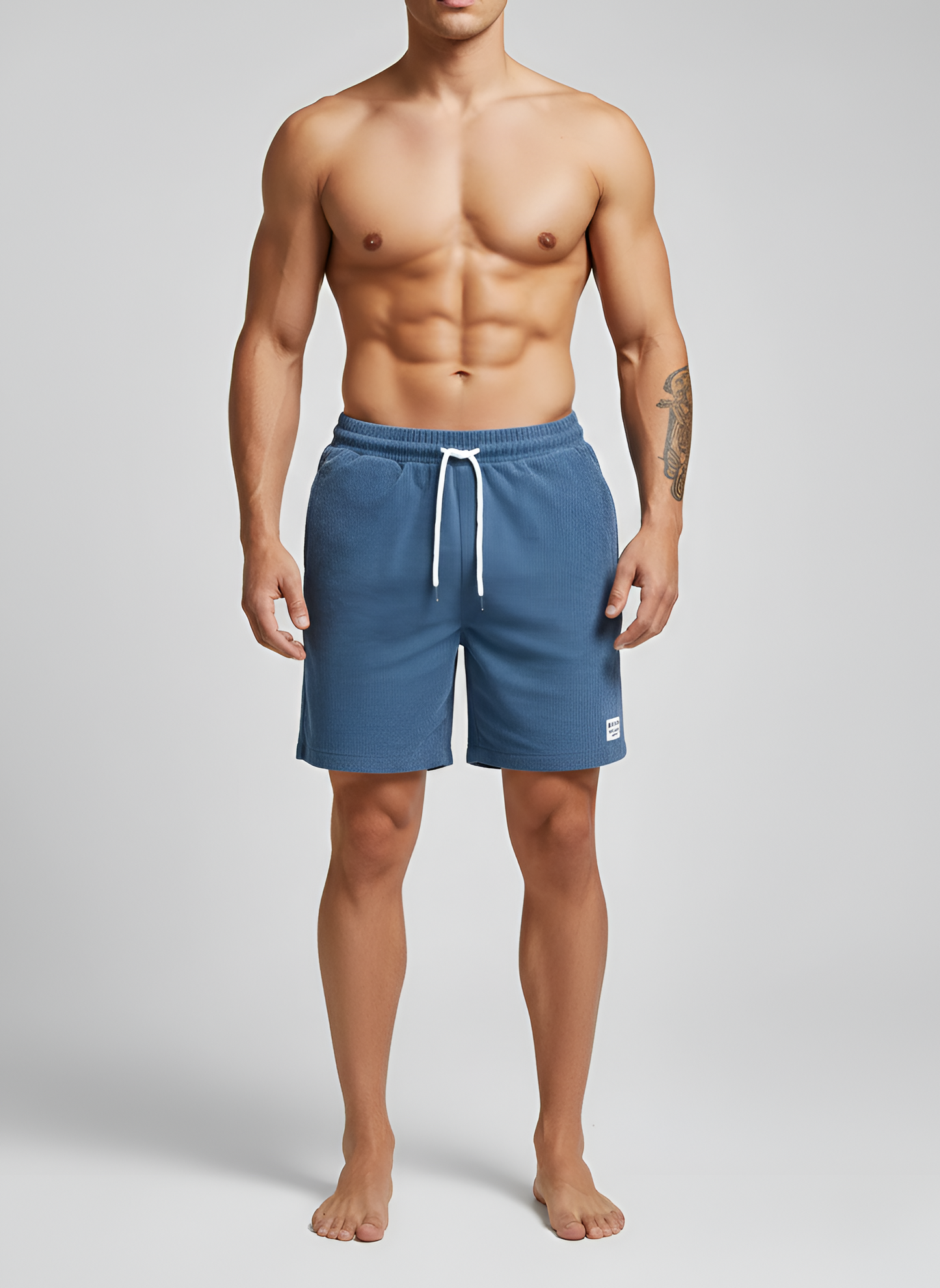 Men’s Corduroy Drawstring Shorts with Pockets Casual Fit