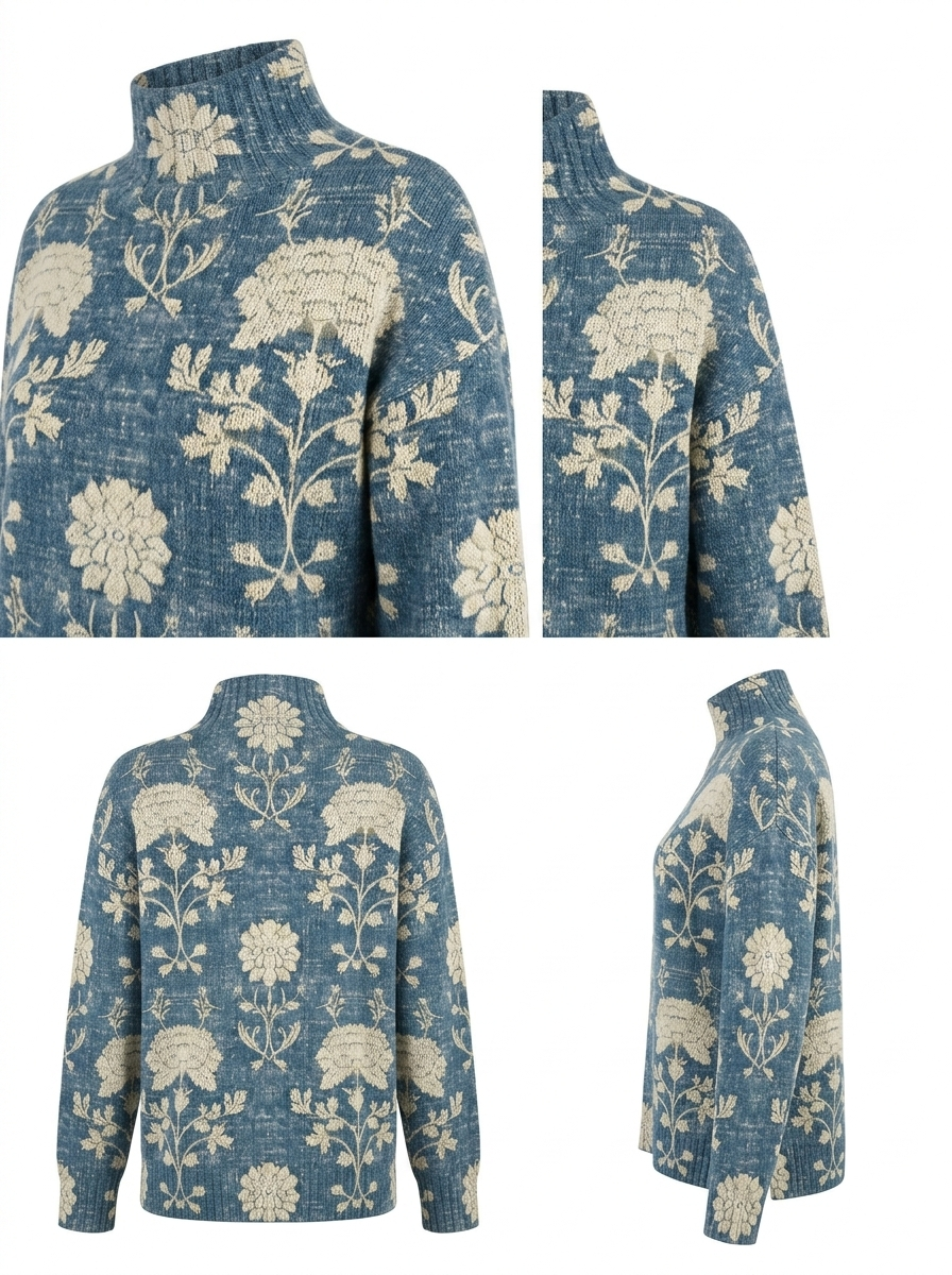Teresa – Camisola de Malha com Padrão Floral