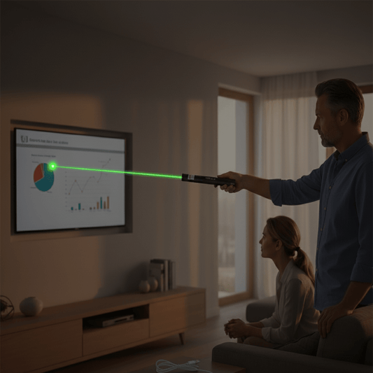 Laserpen 10000m Bereik USB Oplaadbaar Metaal Instelbare Focus Rood Groen | Restfield