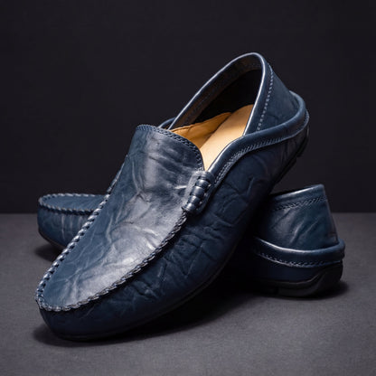 Casualowe skórzane loafersy
