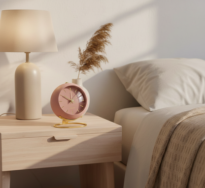Buzzley Retro Alarm Clock | Silent Movement | Vintage Design | Metal Case