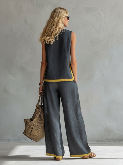 Dornika | Linen Sleeveless Co-ord Set
