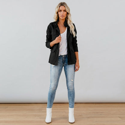 Stylowa | Kurtki przejściowe damskie – Elegancka Kurtka Puchowa z Zapięciem Błyskawicznym