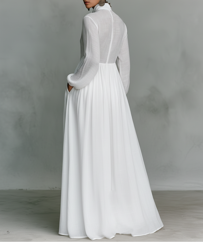 Amelia – Elegancka sukienka maxi z guzikami