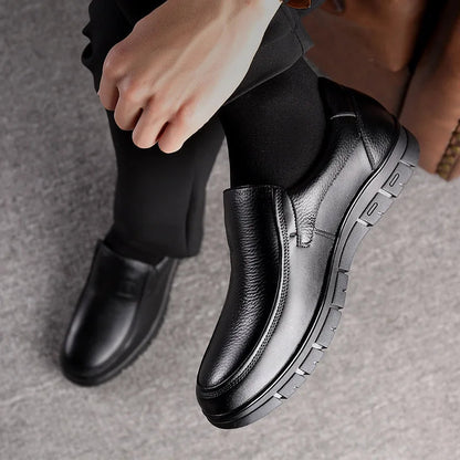 Lorento loafers i læder med elastisk slip-on design