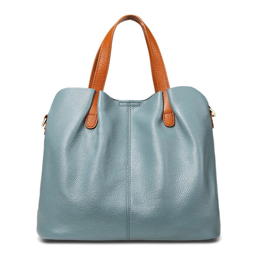 Alana | Genuine Leather Handbags Head Layer Cowhide Litchi Grain Women Handbag