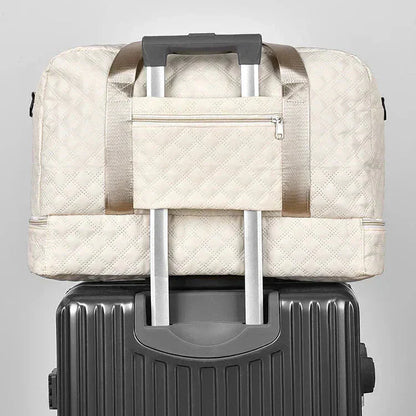 Gesteppte Reisetasche mit Schuhfach | Wasserabweisend und organisiert | Faltbar | Travique