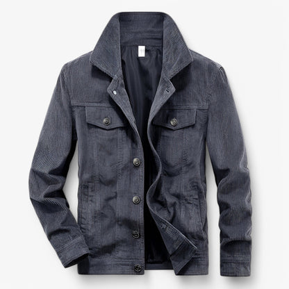 Giacca Uomo Vintage in Velluto - Grigio - abbigliamento uomo giacca giacca a coste giacca autunno giacca casual giacca formale giacca inverno giacca uomo giubbotti da uomo moda maschile stile senza tempo uomo velluto velluto vintage vintage - Concept Palermo