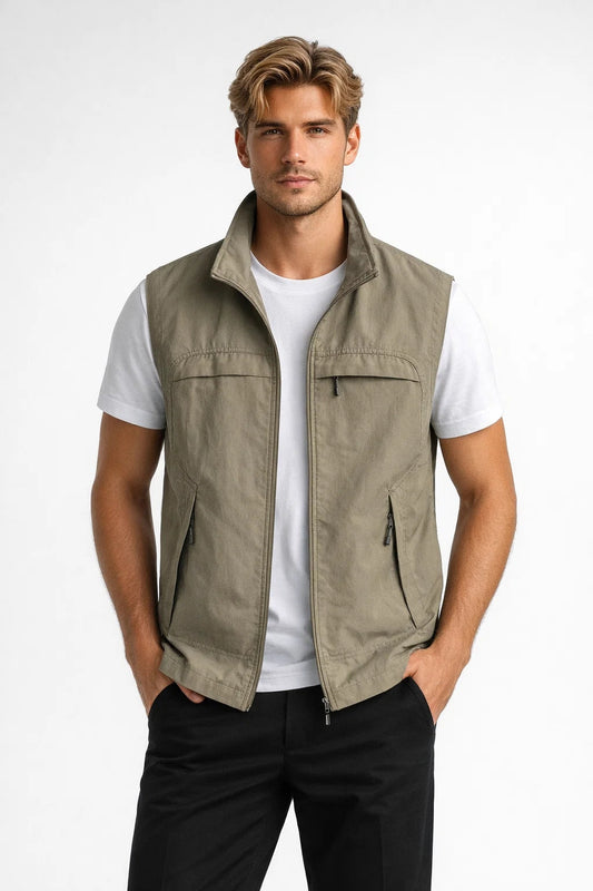 Men's Lightweight & Breathable Vest with Functional Zip Pockets