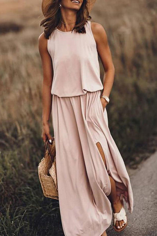 Giselle Maxi Dress | Loose Fit, Cotton Blend, Sleeveless Long Dress for Women 0