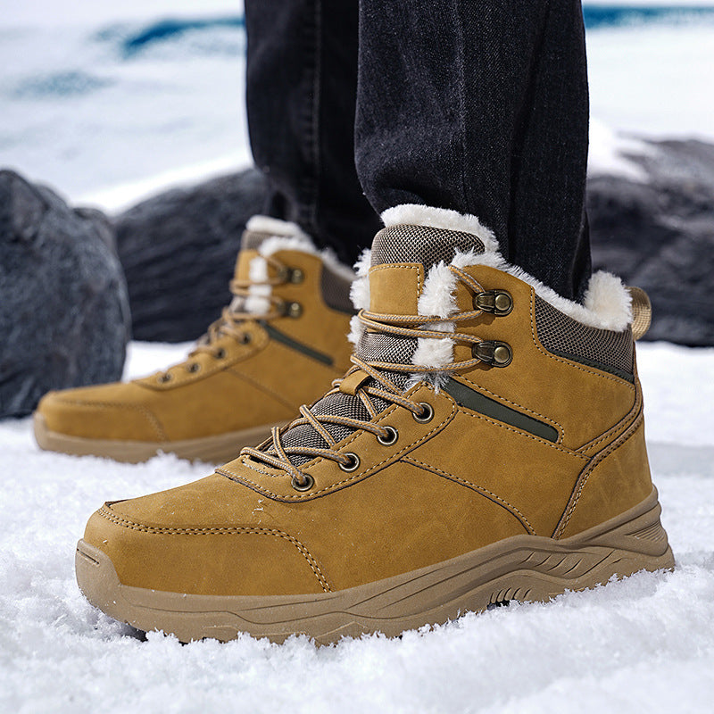 Angelo Bottes d’Hiver Homme – Doublure Fausse Fourrure Chaude & Semelle Antidérapante