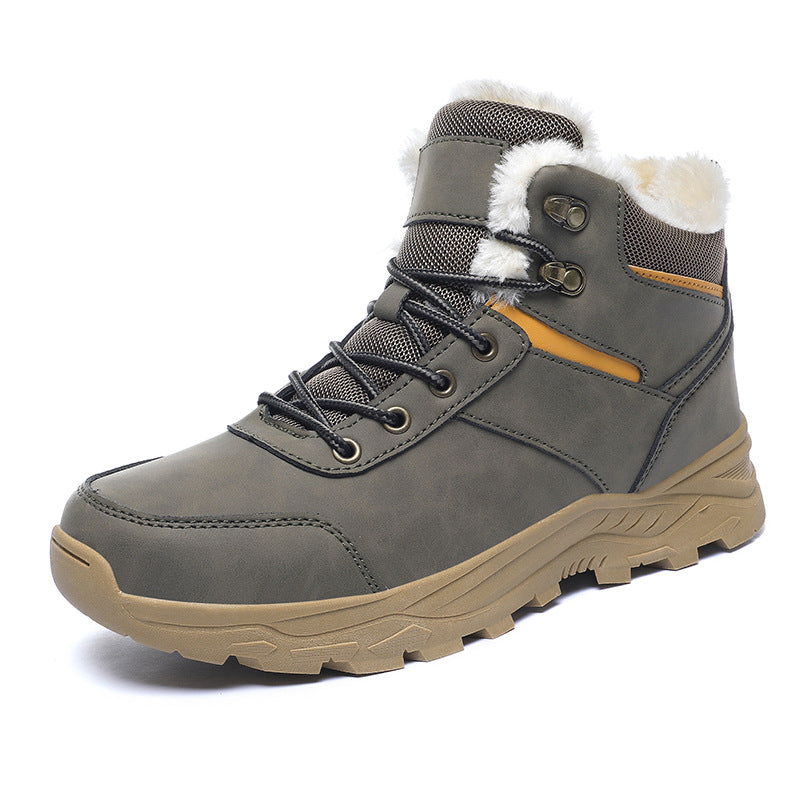 Angelo Bottes d’Hiver Homme – Doublure Fausse Fourrure Chaude & Semelle Antidérapante