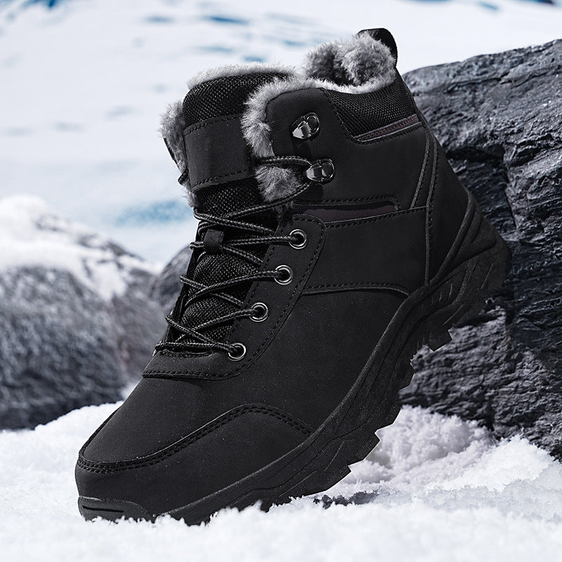 Angelo Bottes d’Hiver Homme – Doublure Fausse Fourrure Chaude & Semelle Antidérapante