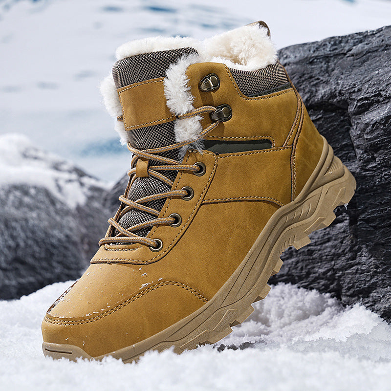 Angelo Bottes d’Hiver Homme – Doublure Fausse Fourrure Chaude & Semelle Antidérapante