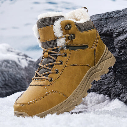 Angelo Bottes d’Hiver Homme – Doublure Fausse Fourrure Chaude & Semelle Antidérapante