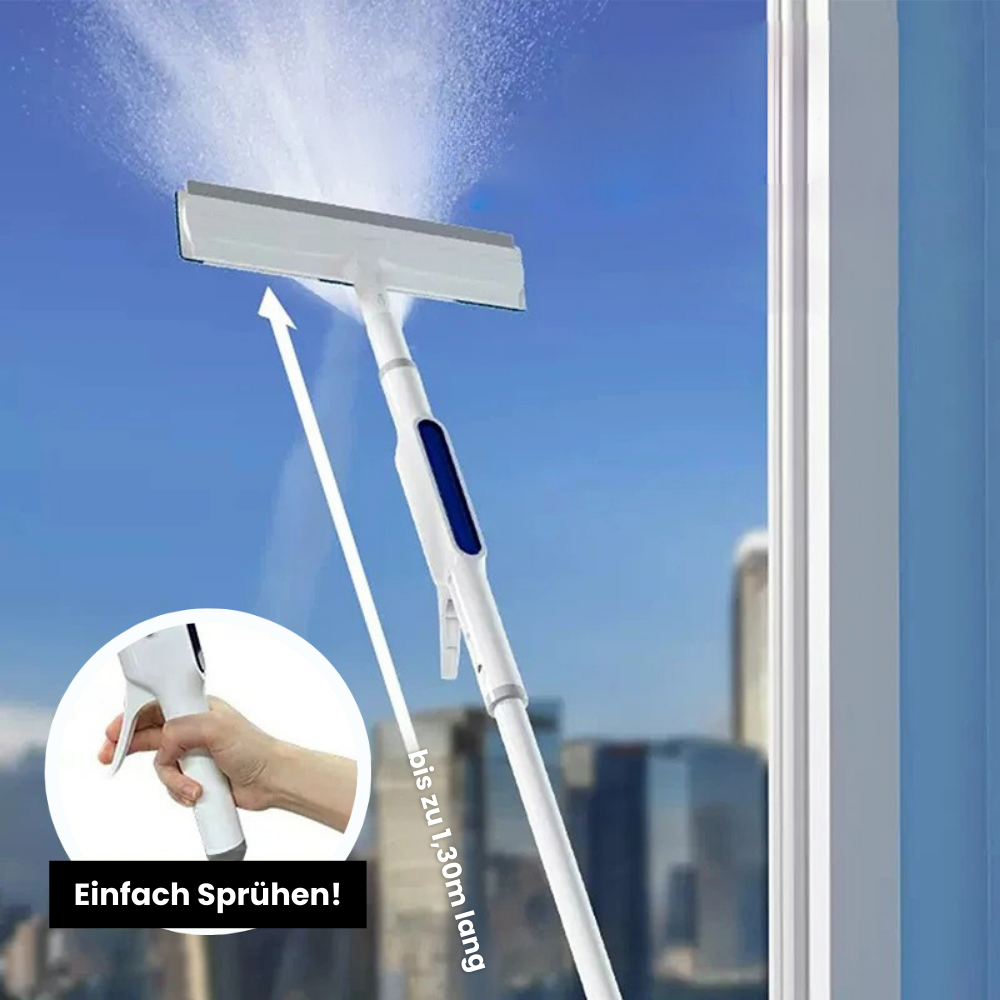 Ramenreiniger Met Telescoopsteel En Spray 3 In 1 Draaibaar 130cm | Restfield