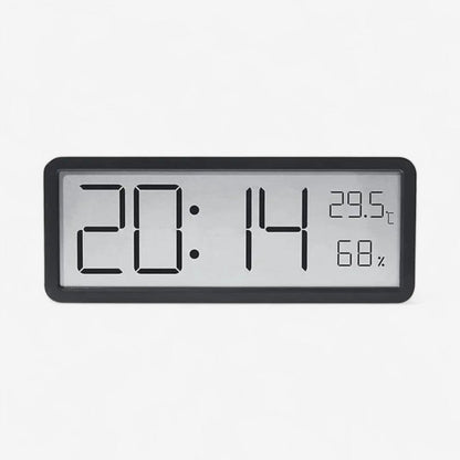 TimeEdge – Digitale LED Wandklok met Temperatuur- en Vochtigheidsweergave