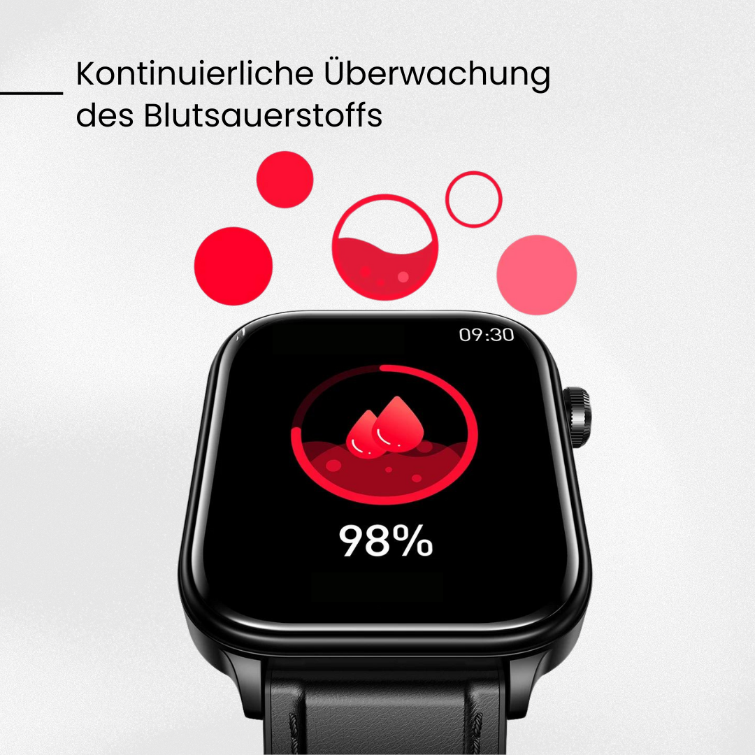 GlucoCare SOS | Smartwatch met Vital Signs Tracking