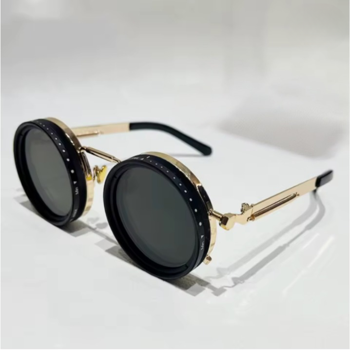Retro Sonnenbrille mit UV400-Schutz – Runde Gläser