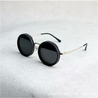 Retro Sonnenbrille mit UV400-Schutz – Runde Gläser