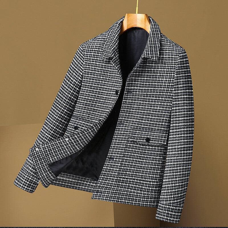 Chic Malcolm Houndstooth Jacket for a Stylish Look