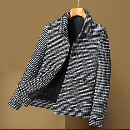 Chic Malcolm Houndstooth Jacket for a Stylish Look