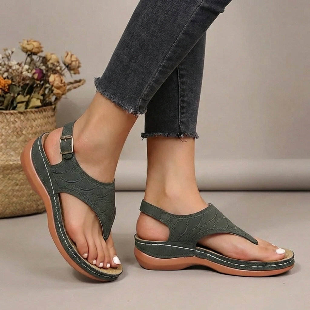 Serene Contoured Comfort Orthopedic Thong Sandal - Comfortable & Stylish