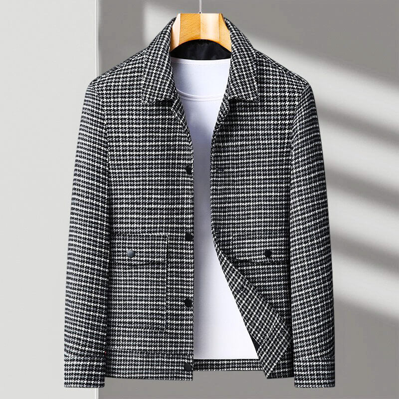 Chic Malcolm Houndstooth Jacket for a Stylish Look