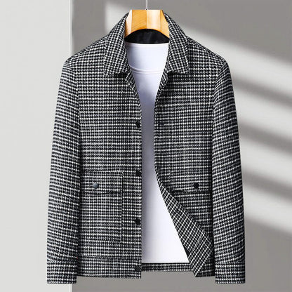 Chic Malcolm Houndstooth Jacket for a Stylish Look