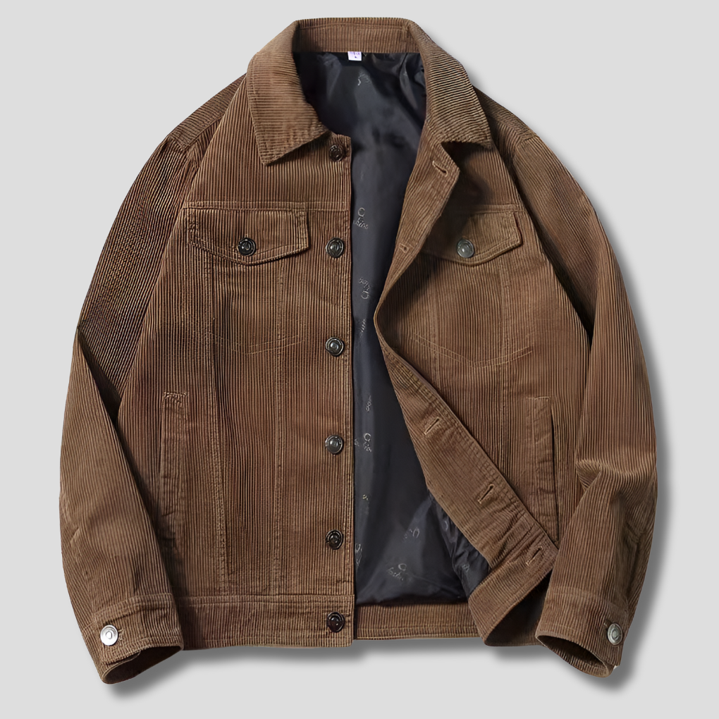 Ravian Chaqueta Hombre Pana | Cazadora con Cuello Estructurado