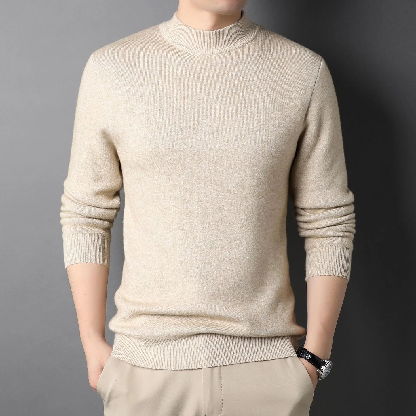 Sylvenor | Premium heren coltrui – Slim fit, lange mouwen, hooggesloten trui