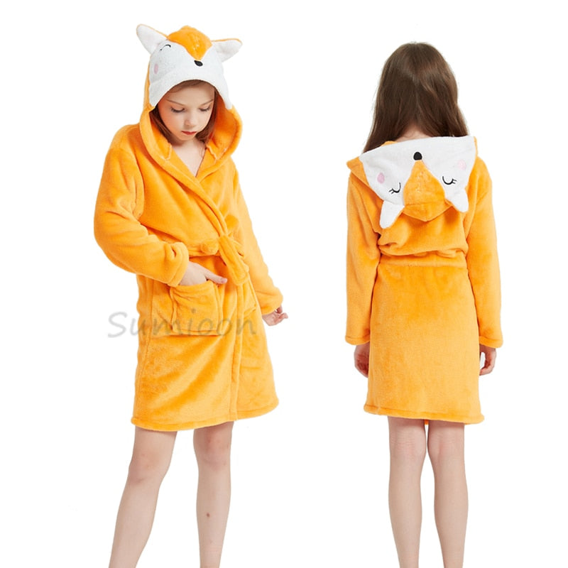 Kinder eenhoorn badjas