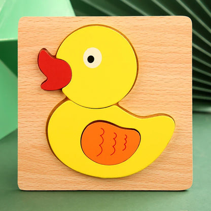 Houten 3D Puzzelset – 5 stuks