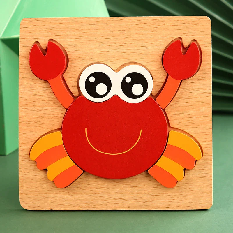 Houten 3D Puzzelset – 5 stuks