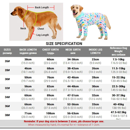 Ultra-Soft Jumpsuit - Full Belly Coverage for Medium to Large Dogs