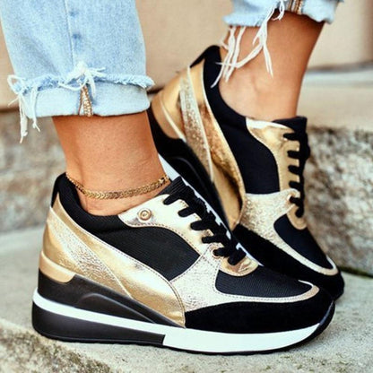 Elowen - Stijlvolle Sneakers met Hoge Zool en Veters