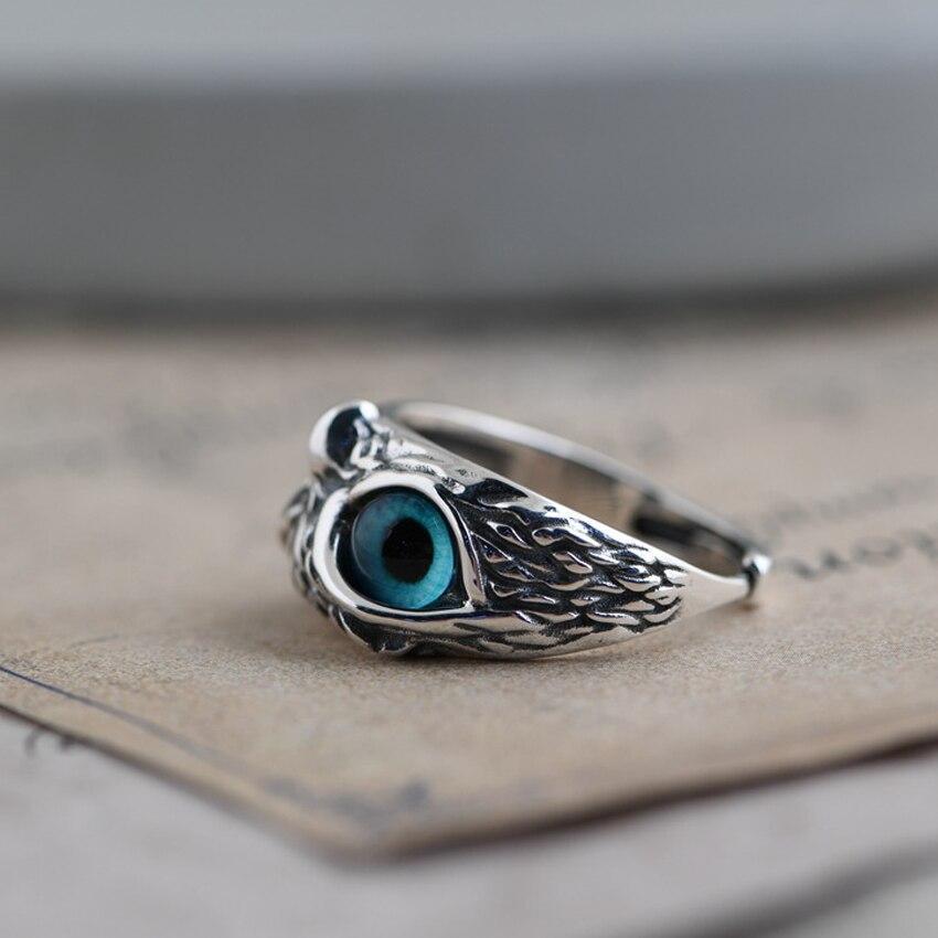 Anneau Hibou Chanceux Argent