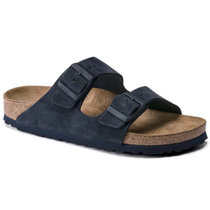 Classic Double Strap Leather Footbed Sandals