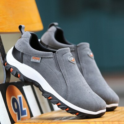Slip-On Trainers Suede Rubber Sole Casual Shoes Spring